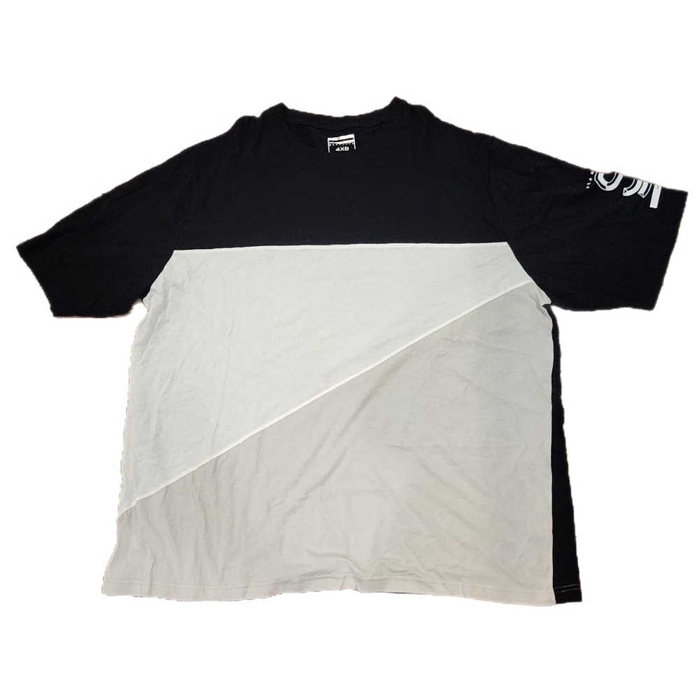 Sean John Big Men's Short Sleeve Shirt Black Gray White Size 4XL NWT 0717